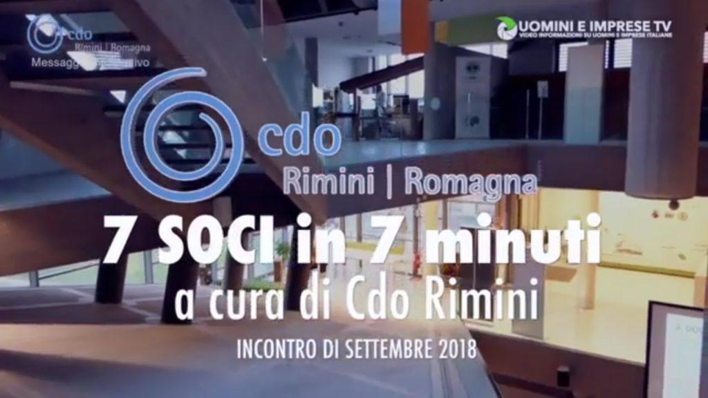 CDO Rimini-Romagna – 7X7 – Gli imprenditori di Settembre 2018