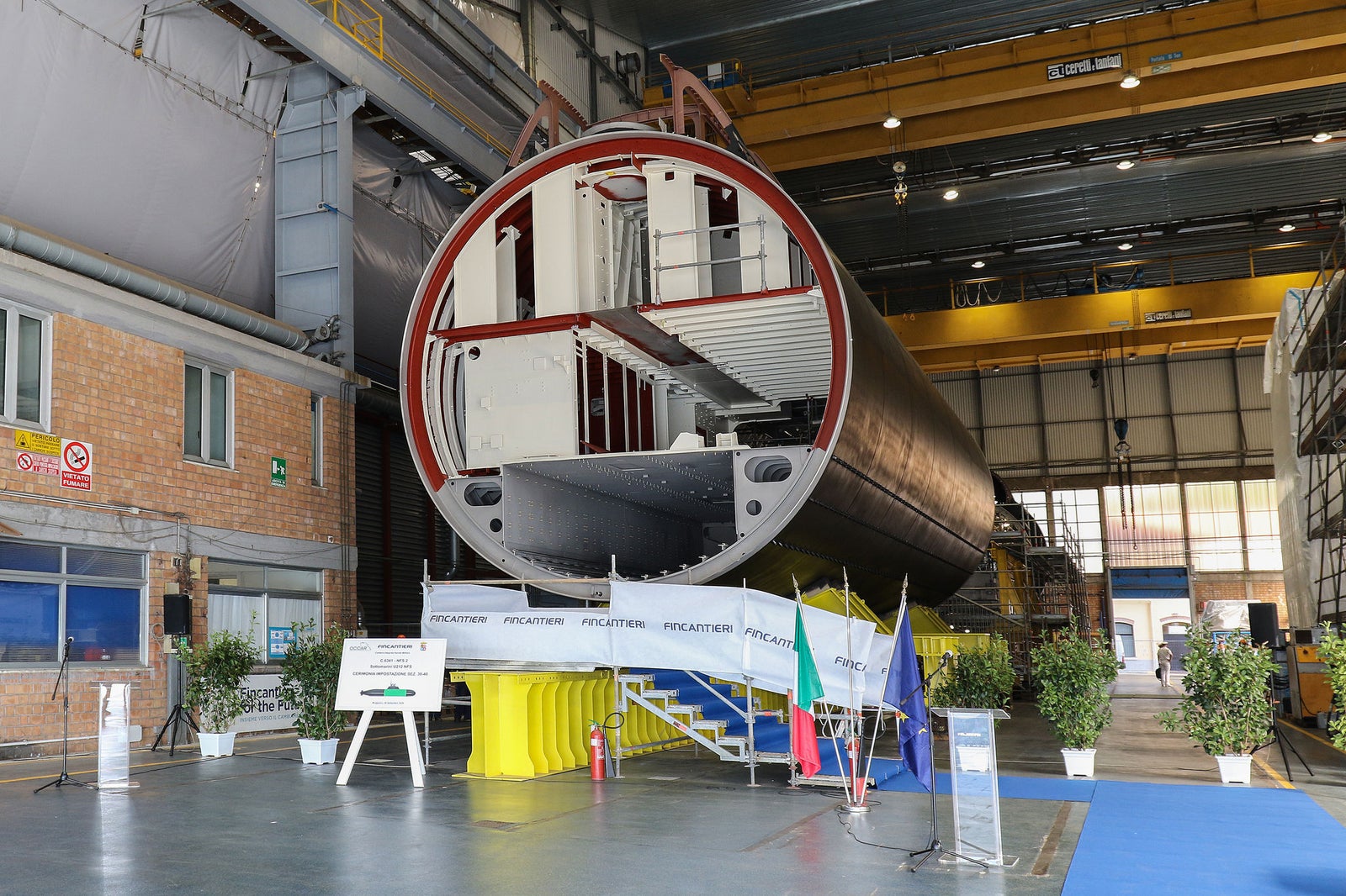 Fincantieri imposta a Muggiano il secondo sottomarino U212NFS